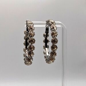 925 sterling silver needle hoop earrings